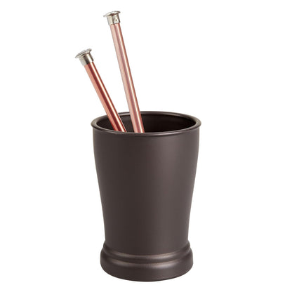 InterDesign iDesign - Juego de 2 Vasos de baño de plástico para encimera o Cambiador, Color Bronce