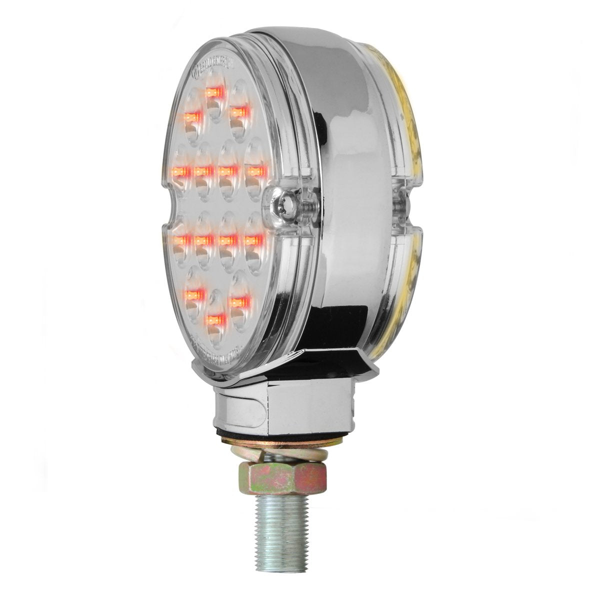 GG Grand General 75192 - Luz LED de Doble Cara, Color ámbar/Rojo, 7.62 cm, con 14 Luces LED en Lente Transparente