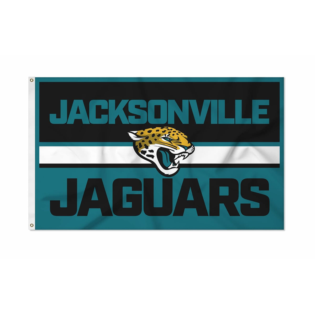 Rico Industries Bandera NFL 3x5 pies, Varios Equipos - Jacksonville Jaguars