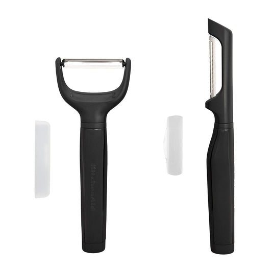 KitchenAid - Pelador universal Euro Y, juego de 2, color negro