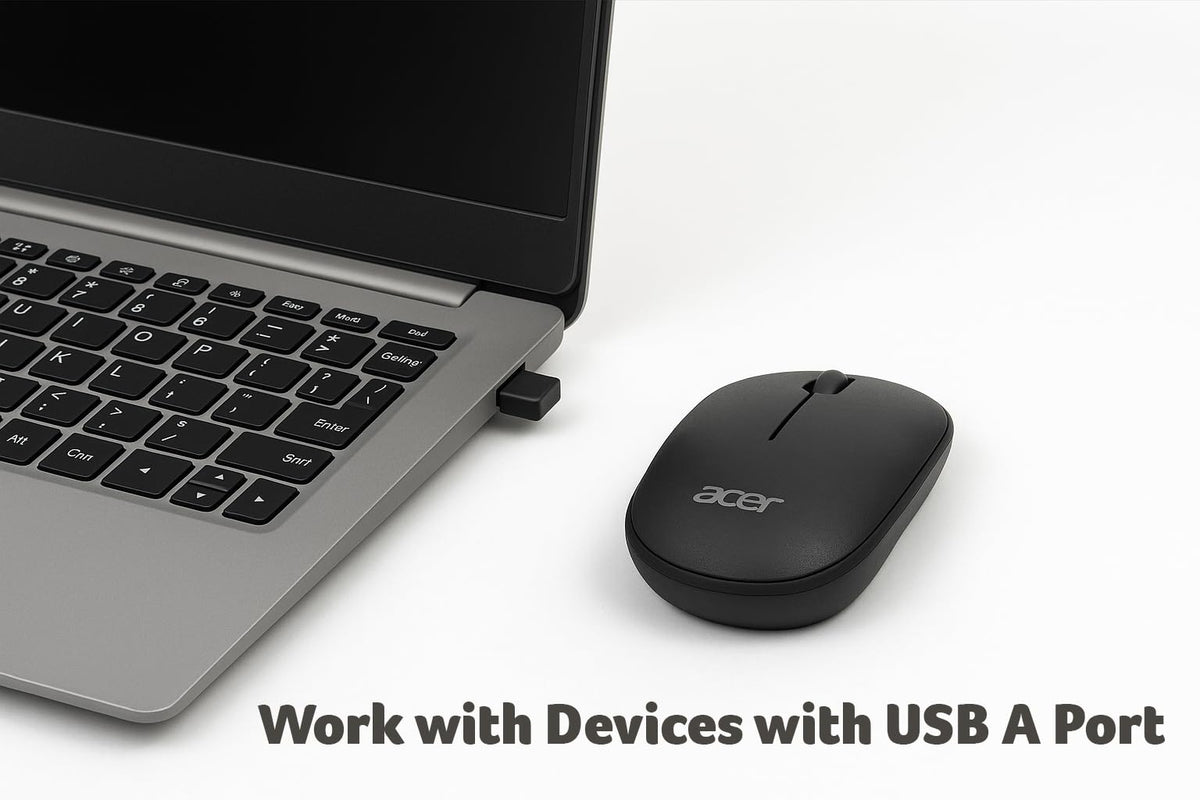Acer AMR100 Mouse Inalámbrico | Hasta 1600 dpi, 2.4 GHz USB