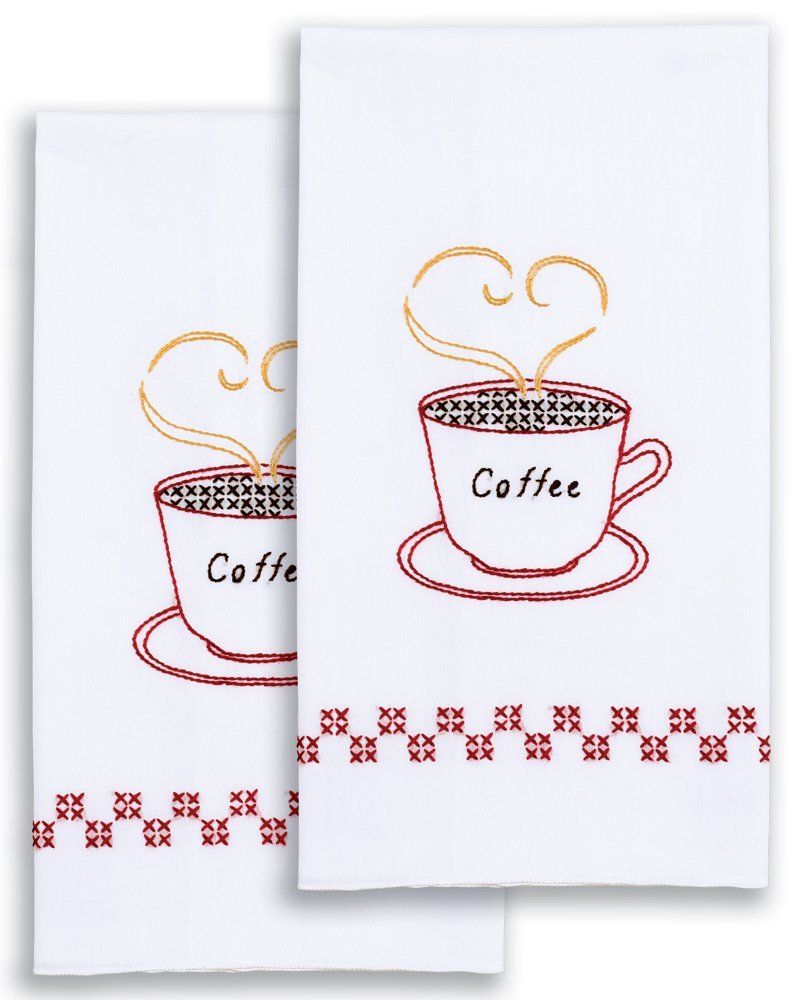 Jack Dempsey Coffee Time - Toallas de Mano Decorativas pequeñas