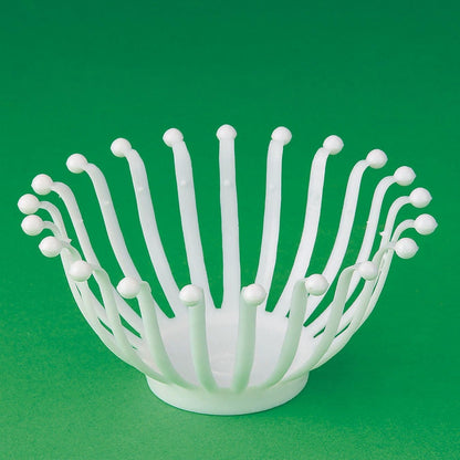S&S Worldwide GP4B Round Weaving Bowl, White