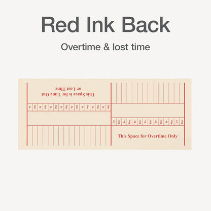 Adams Time Cards, Weekly, 2-Sided, Overtime Format, 3-3/8" x 8-1/4", Manila, Green/Red Print, 200-Count (9660-200)