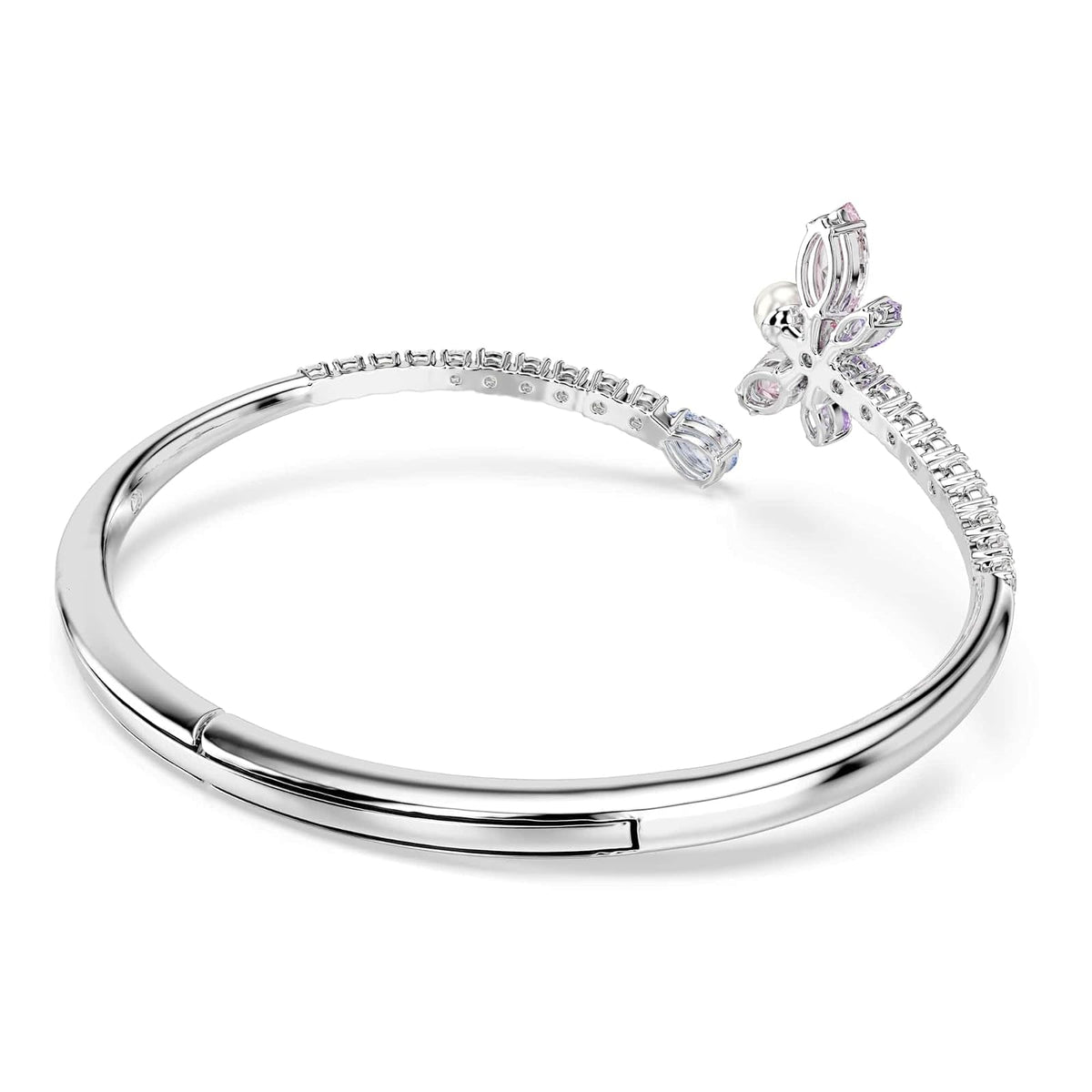 Swarovski x Ariana Grande - Pulsera oficial con motivo de libélula, cristales multicolores de corte mixto, acabado rodio, parte de la colección Ariana Libélula