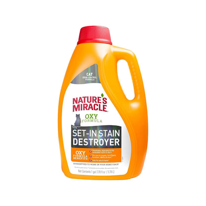 Nature's Miracle Destructor Oxy manchas y olores difíciles para gato 3.78 L