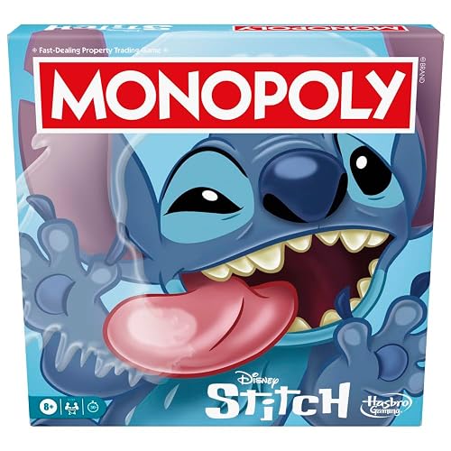 Hasbro Gaming Monopoly Edición Disney Stitch Juego de Mesa