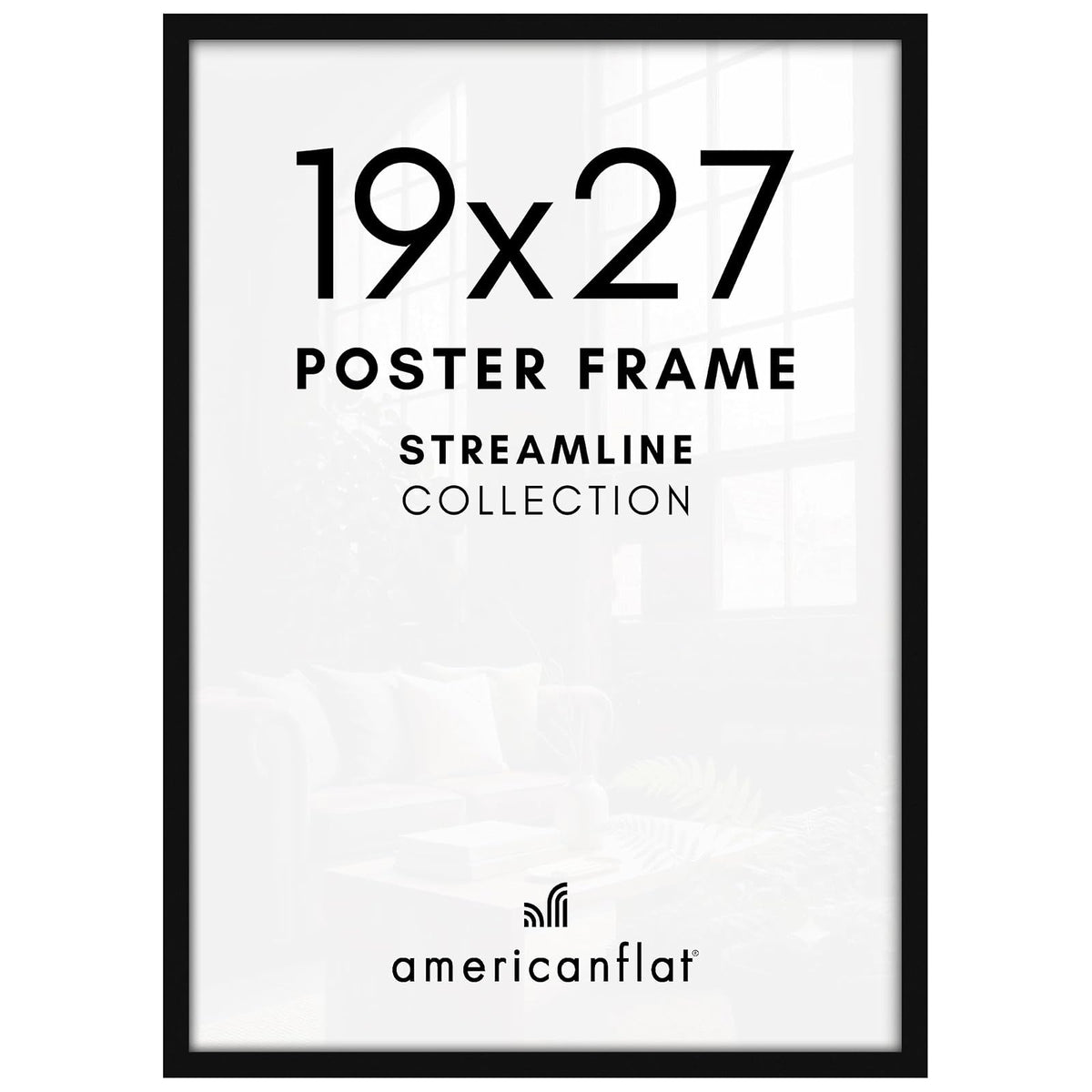 Americanflat Marco de Fotos 12x18 Pulgadas Negro - Negro - 19x27