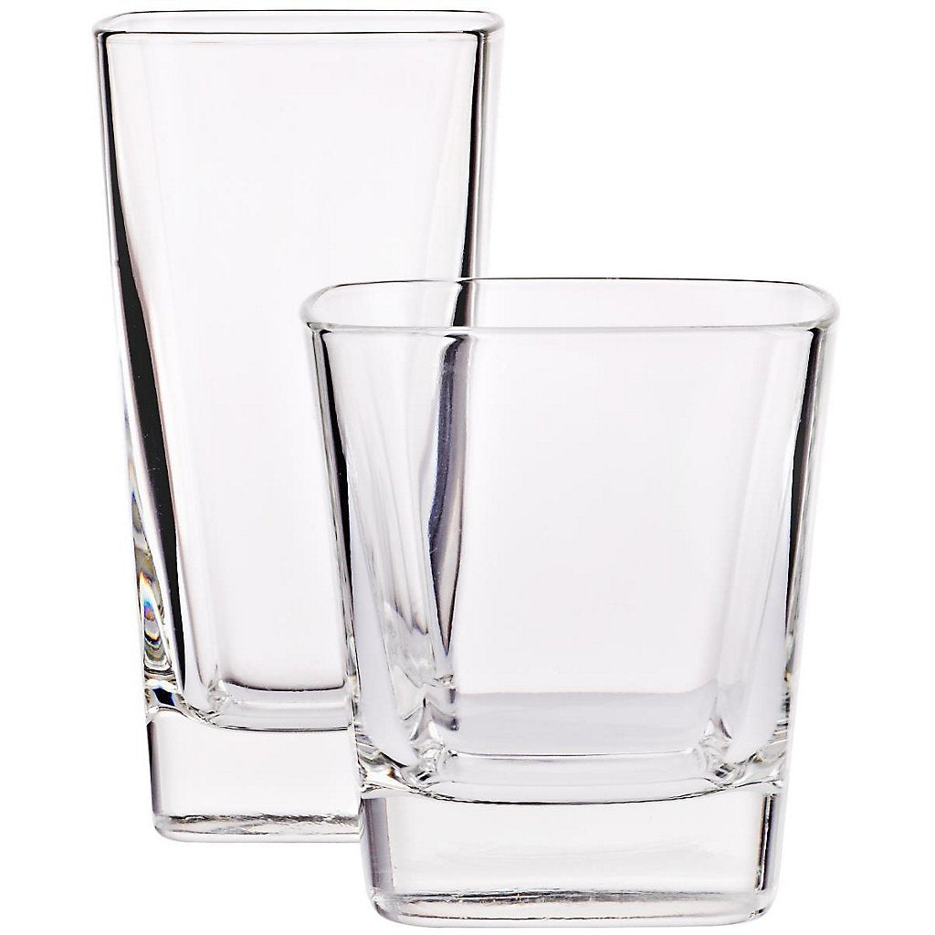 Borgonovo Palladio - Juego De 6 Vasos De Vidrio De 320 Ml. Vaso Transparente Cristal Elegantes para Restaurantes, Fiestas, Té, Helado, Cerveza, Jugo, Cóctel, Limonada Set 6 piezas