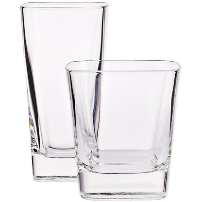 Borgonovo Palladio - Juego De 6 Vasos De Vidrio De 320 Ml. Vaso Transparente Cristal Elegantes para Restaurantes, Fiestas, Té, Helado, Cerveza, Jugo, Cóctel, Limonada Set 6 piezas
