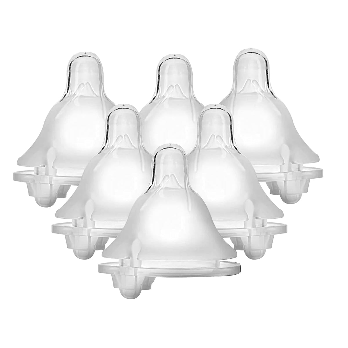 Evenflo Balance+ Tetinas Cuello Ancho, Flujo Medio, Paquete de 6 - Flujo lento - 6 Unidad (Paquete de 1)
