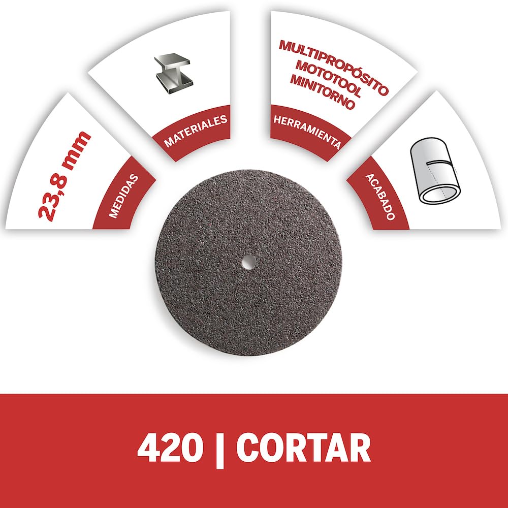 Dremel 420 Disco de Corte 15/16 Pulgadas para Metales, 20 Piezas