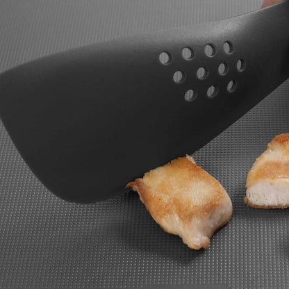 Joseph Joseph - Utensilio de cocina de silicona 5 en 1, cuchara ranurada, volteador, herramienta de corte, cuchara sólida y espátula en un solo color gris