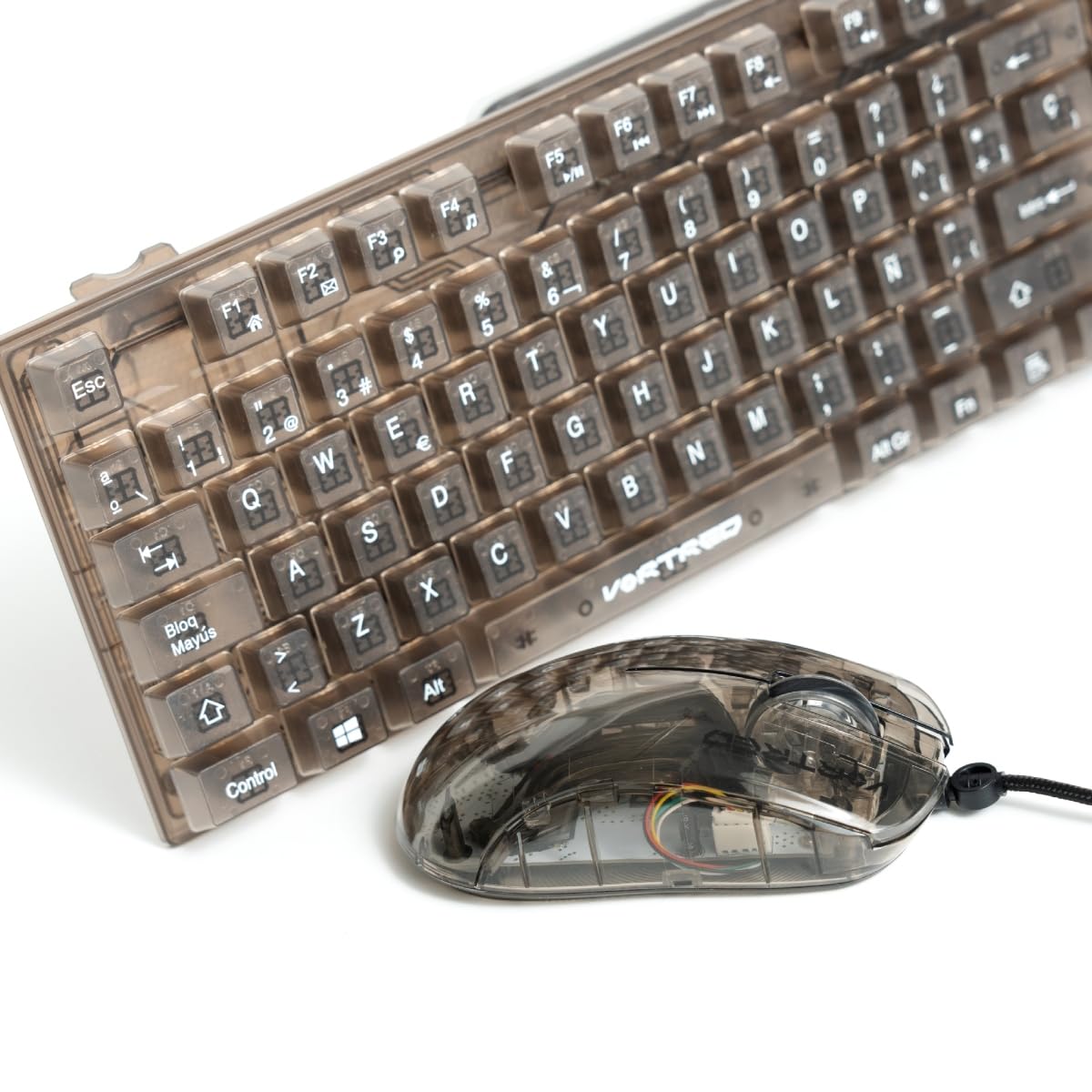 Perfect Choice Kit Mouse y Teclado Gamer Alámbrico iluminación RGB V-930723 Helumo VORTRED
