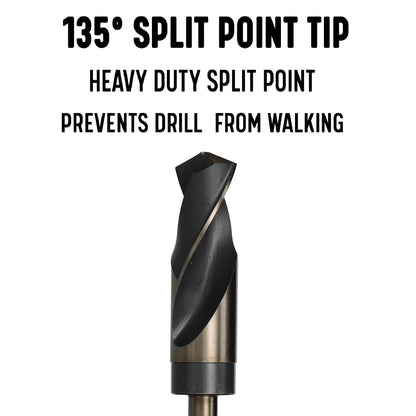Drill America - KFDRSD21/32 - Broca KFD de acero de alta velocidad de vástago reducido de 21/32 pulgadas con vástago de 1/2 pulgadas, serie KFD