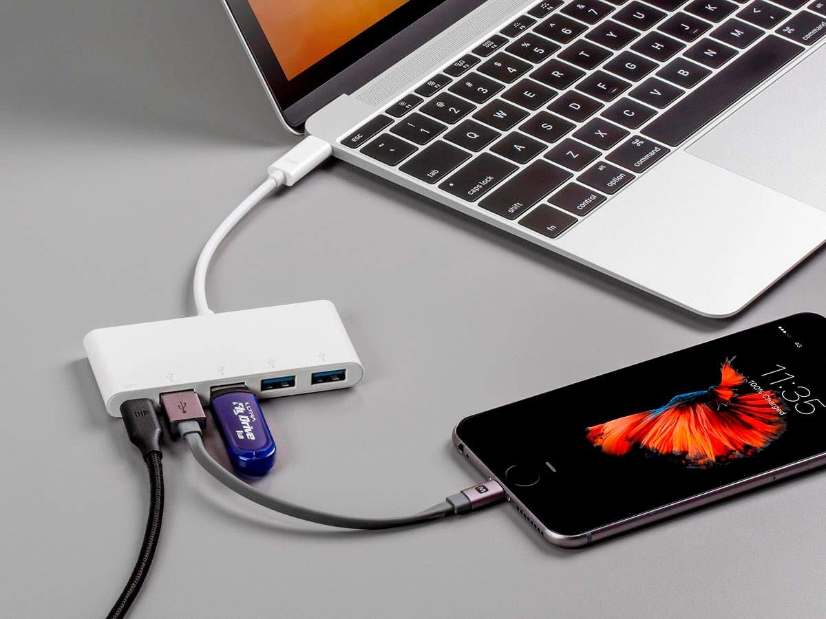 Monoprice USB-C VGA Multiport Adapter - White, with USB 3.0 Connectivity & Mirror Display Resolutions Up To 1080p @ 60hz - Select Series
