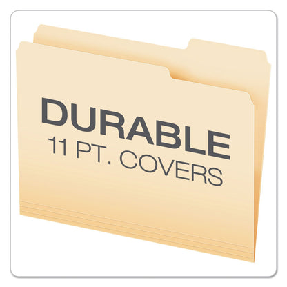 Pendaflex Essentials File Folders, Letter Size, 1/3 Cut, Position 3, Manila, 100 per Box (752 1/3-3)