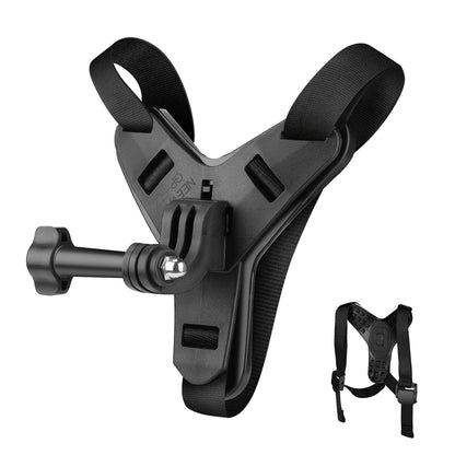 NEEWER Correa Montaje Cámara Barbilla Casco Moto Helmet Chin Camera Mount Strap, POV Vlog Accesorios Kit para Grabación Video Compatible con GoPro Insta360 dji AKASO Action Camera, GP-72