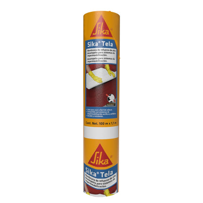 Sika - Tela de Refuerzo para Impermeabilizantes Acrílicos y de Poliuretano - Para Zonas Críticas para Cubrir Fisuras - Alta Resistencia a Tensión y Rasgado - Rollo de 1.1 m x 100 m