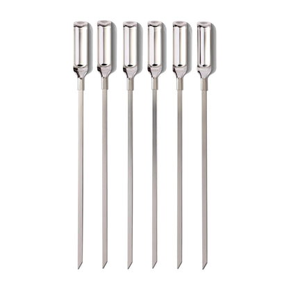 OXO Good Grips - Juego de 6 brochetas para Asar de Acero Inoxidable