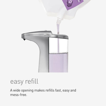 simplehuman, dispensador automático de jabón con sensor de 237 ml, níquel cepillado