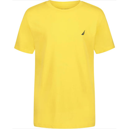Nautica Camiseta de Manga Corta para Niño Color Ceramic - 14-16 - amarillo (Aspen Yellow)