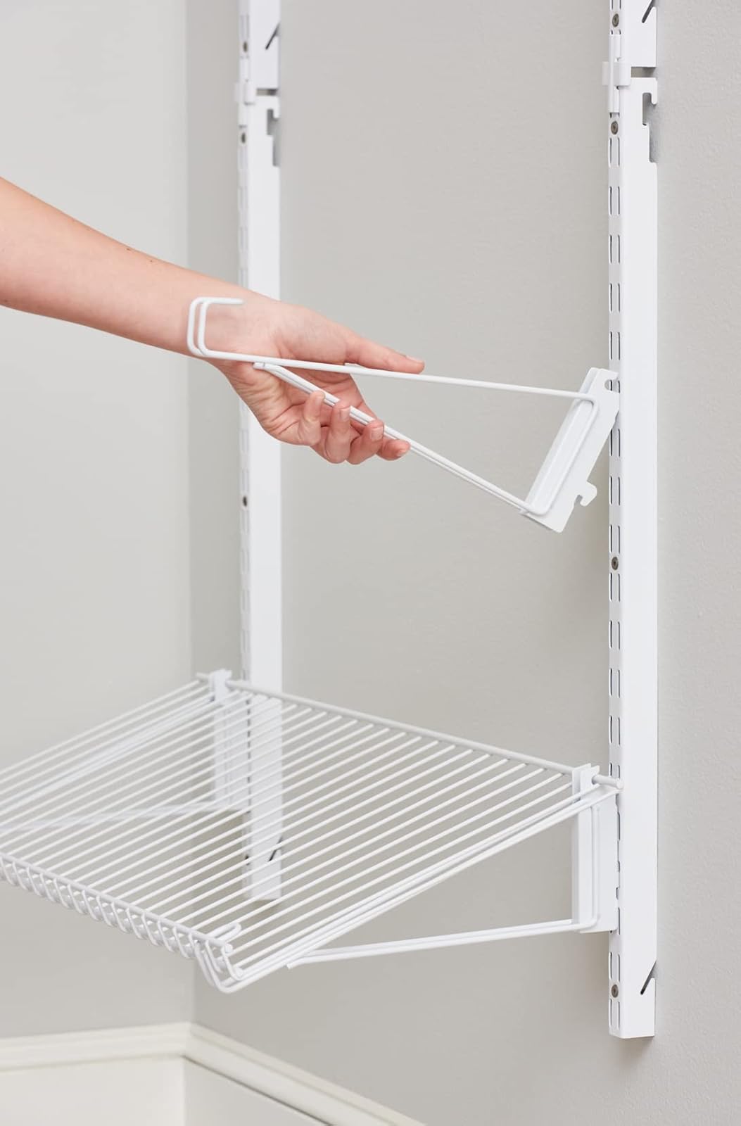 Rubbermaid - Estantería Personalizable para Zapatos de Pared, Color Blanco, para hogar, clóset, lavandería, organización de Lino