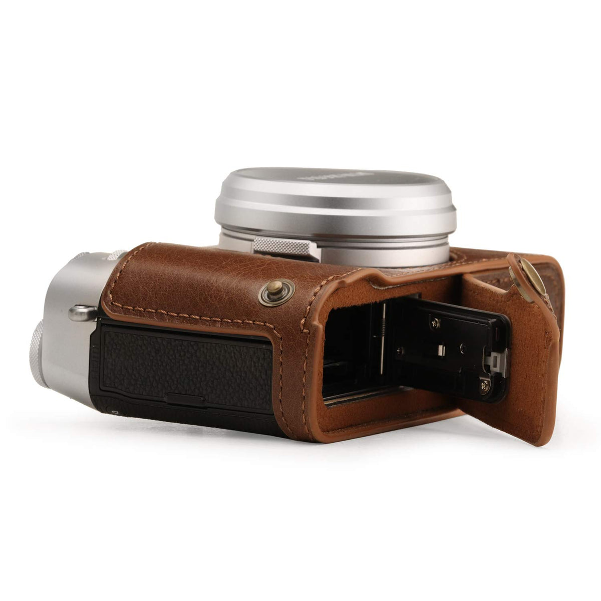 MegaGear Ever Ready - Funda de Piel auténtica Compatible con Fujifilm X100V