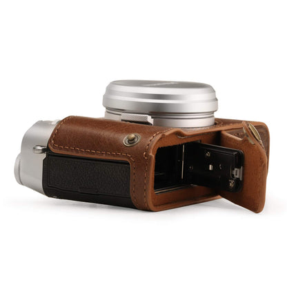 MegaGear Ever Ready - Funda de Piel auténtica Compatible con Fujifilm X100V