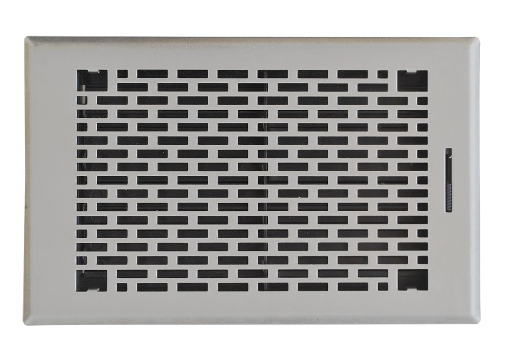 Accord amfrabma410 Manhattan piso registradora, 4-Inch X 10-Inch (apertura de conducto Medidas), 10.2 x 30.5 cm, Níquel Satinado - 6" x 10" - Níquel Satinado
