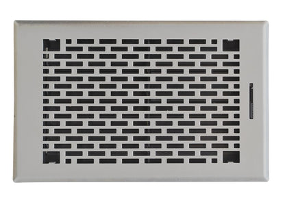 Accord amfrabma410 Manhattan piso registradora, 4-Inch X 10-Inch (apertura de conducto Medidas), 10.2 x 30.5 cm, Níquel Satinado - 6" x 10" - Níquel Satinado