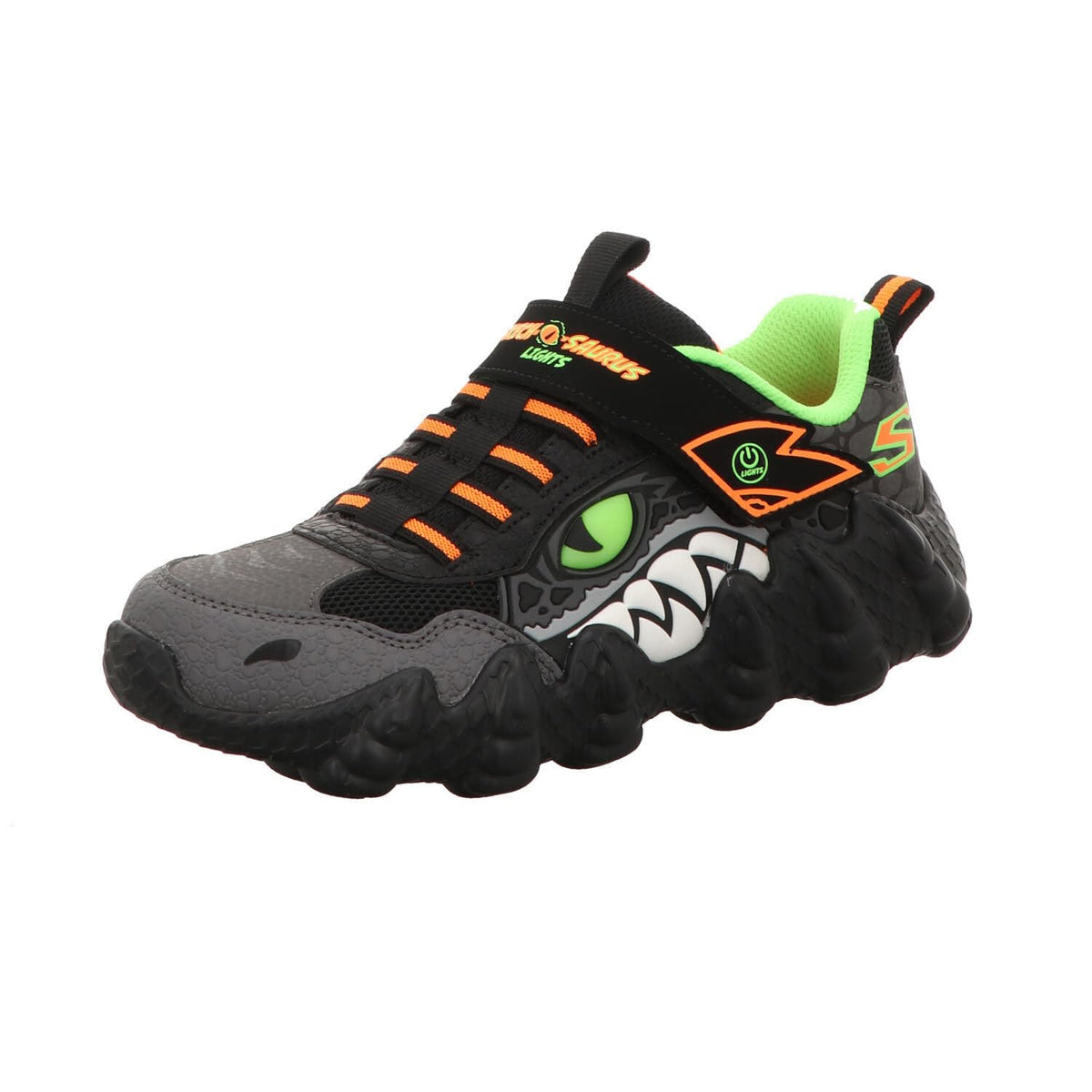 Skechers Skech-o-Saurus Lights - Tenis Deportivos para niño | Casual, luces S, iluminación, cierre adaptativo, tema de dinosaurio