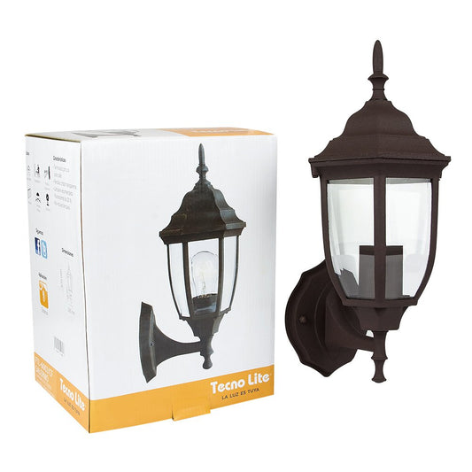 Tecnolite - Lámpara de Pared Arbotante Tipo Farol Vintage Exterior, Base E27, Potencia Máx. 60 W, IP44, No incluye foco