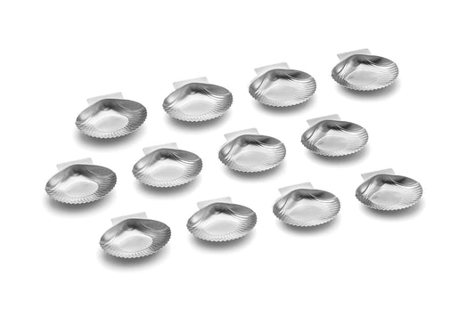 Outset 76471, Conchas de Ostra para Parrilla (Acero Inoxidable), Vieira, Set de 12