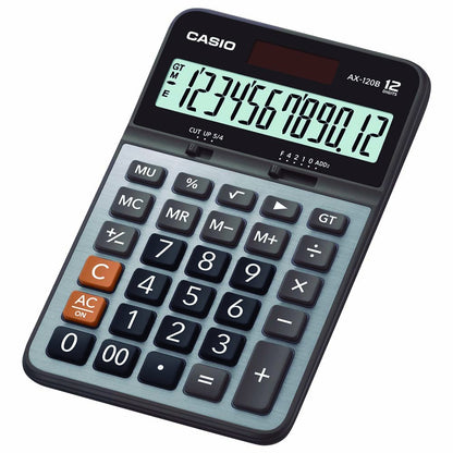 Casio AX-120B-S-MC Calculadora de Escritorio, Portátil, Color Gris/Café