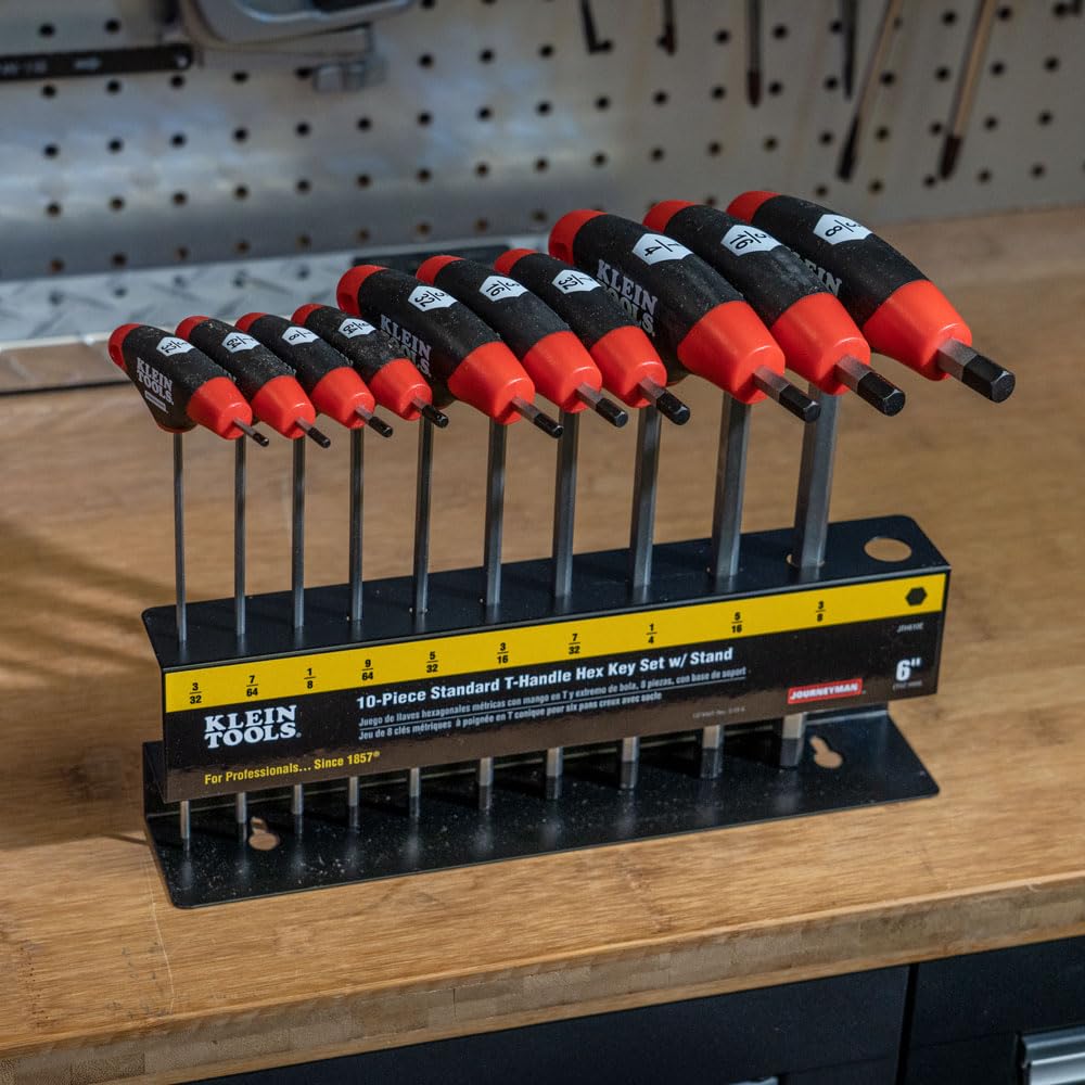Klein Tools JTH610E Juego de 10 Llaves Hexagonales con Mango “T”