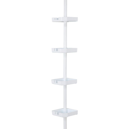 Bath Bliss, Good 4 Niveles de tensiones en Las Esquinas, estantes Ajustables de 48 a 101 Pulgadas, Organizador de baño para Tina y Ducha, Capacidad para Botellas Grandes, jabón, champú, paños Mate,