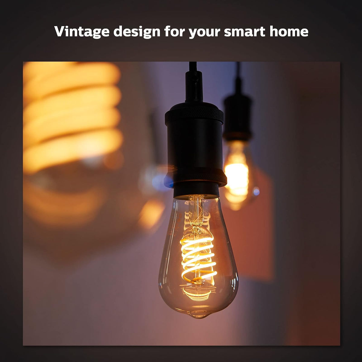 Philips Hue Foco Inteligente Filamento regulable tipo A19 decorativo Wifi-Zigbee/Bluetooth Compatible con Alexa
