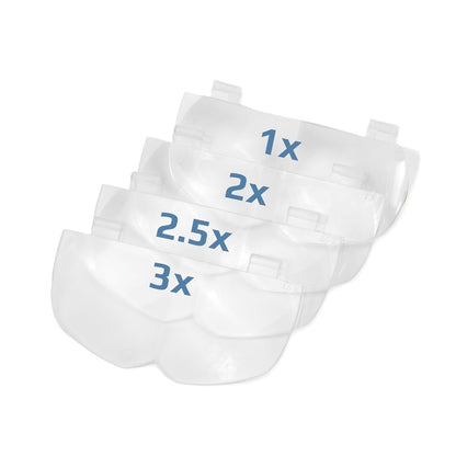 Carson Pro Series Magnivisor Deluxe Lupa con Luz LED Y 4 Lentes Diferentes (1,5X, 2X, 2,5X, 3X)- Negro (CP-60)
