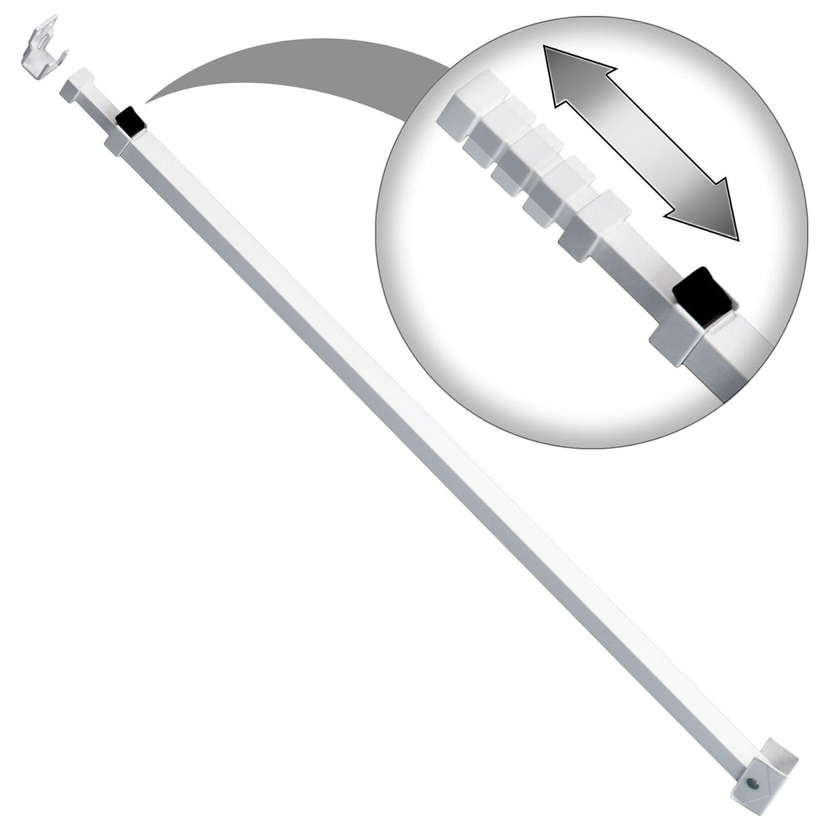 Ideal Security Inc. sk110 W Patio puerta barra de seguridad, color blanco, Blanco