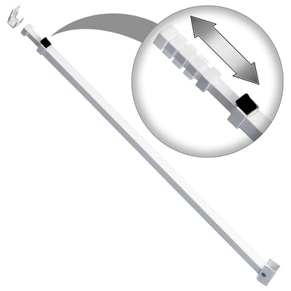Ideal Security Inc. sk110 W Patio puerta barra de seguridad, color blanco, Blanco
