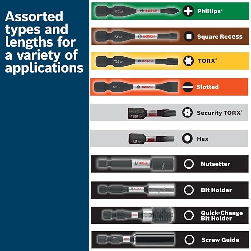 BOSCH ITDT25215 paquete de 15 pulgadas Driven Torx #25 - Brocas de potencia de atornillado resistentes a impactos