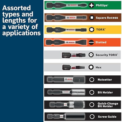 BOSCH ITDT25215 paquete de 15 pulgadas Driven Torx #25 - Brocas de potencia de atornillado resistentes a impactos