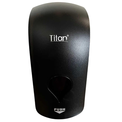 Titán Gustamar Jabonera Empotrable a la Pared para Baños Públicos/Dispensador de Jabón Líquido para Manos o Gel Antibacterial G-1688F1, Color Negro