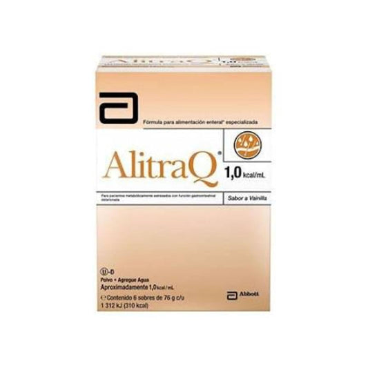 Alitraq - Paquete de 6 Sobres 76g, Ayuda A La Función Gastrointestinal, Ideal para Pacientes Metabólicamente Estresados