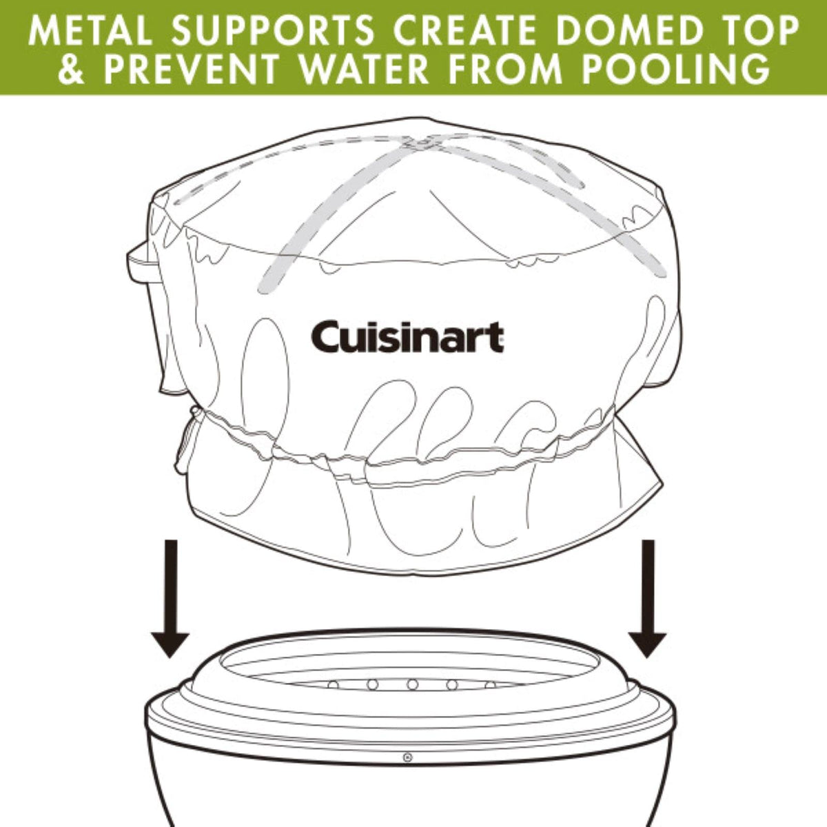 Cuisinart CHC-801 Cleanburn - Chimenea de poliéster Duradero Resistente a desgarros (Cubierta Compatible con COH-800)