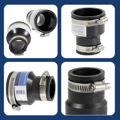 Everconnect Acoplamiento reductor, Unidad simple, 2 x 1-1/4, Negro