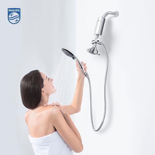 PHILIPS - Cartucho de filtro de ducha, material KDF certificado por la NSF, filtración de doble malla, reduce el cloro, las impurezas y los sedimentos oxidados (cartucho de filtro de ducha)