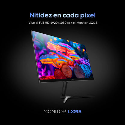 Monitor Lanix LX215 21.5 Pulgadas, 1920x1080 Full HD, Panel VA, HDMI, DisplayPort, Montaje VESA 75x75mm, 100Hz