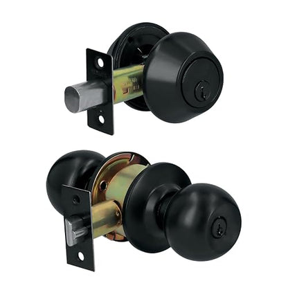 Hermex CMB-62P Combo cerraduras, llave-llave, Negro